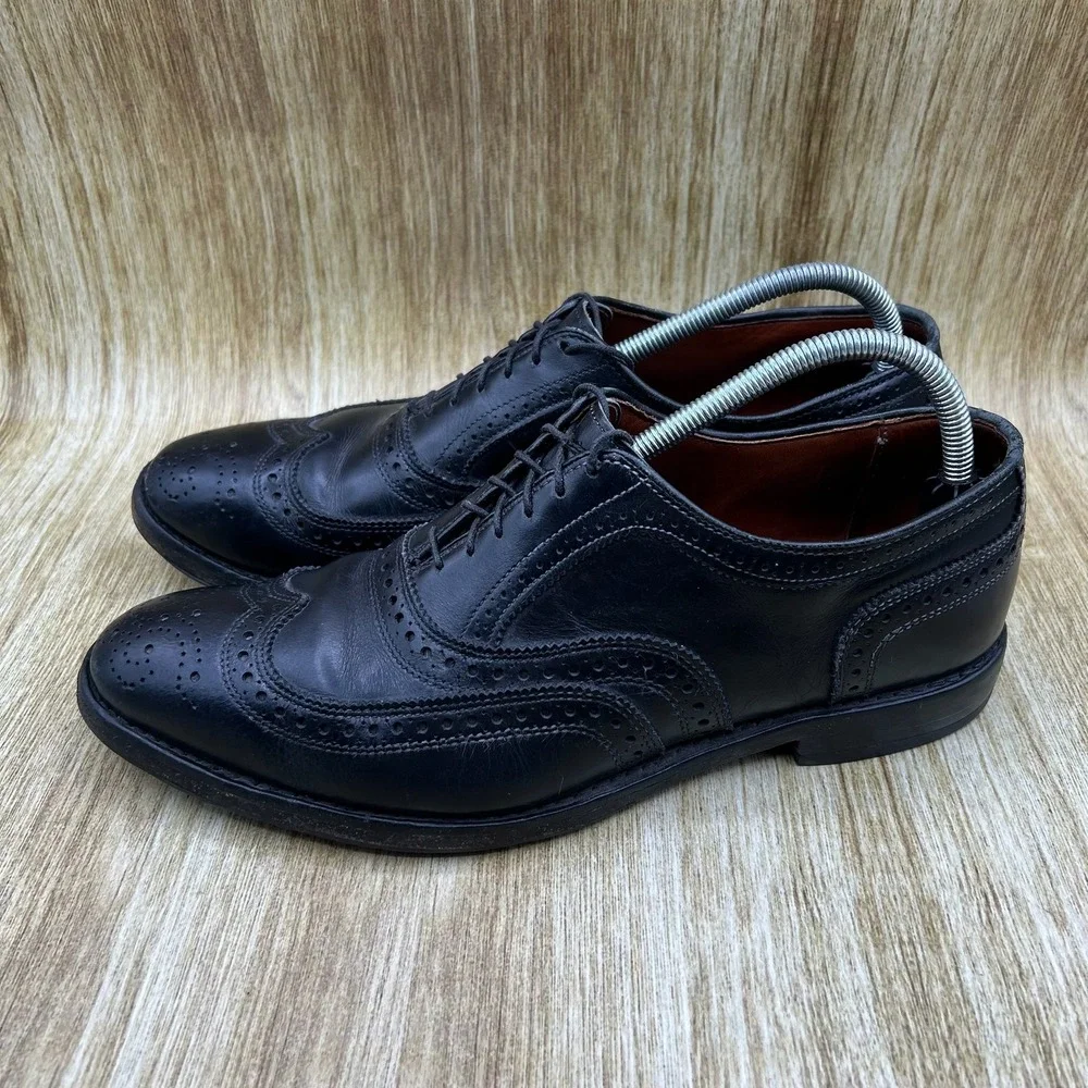 Allen Edmonds McAllister Men's Size 10.5 D Black Oxford Wingtip Brogue 6205